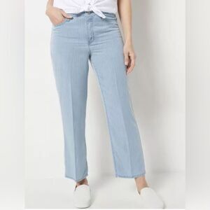 NWT NYDJ Relaxed Fit straight leg high rise jeans Sumstripes